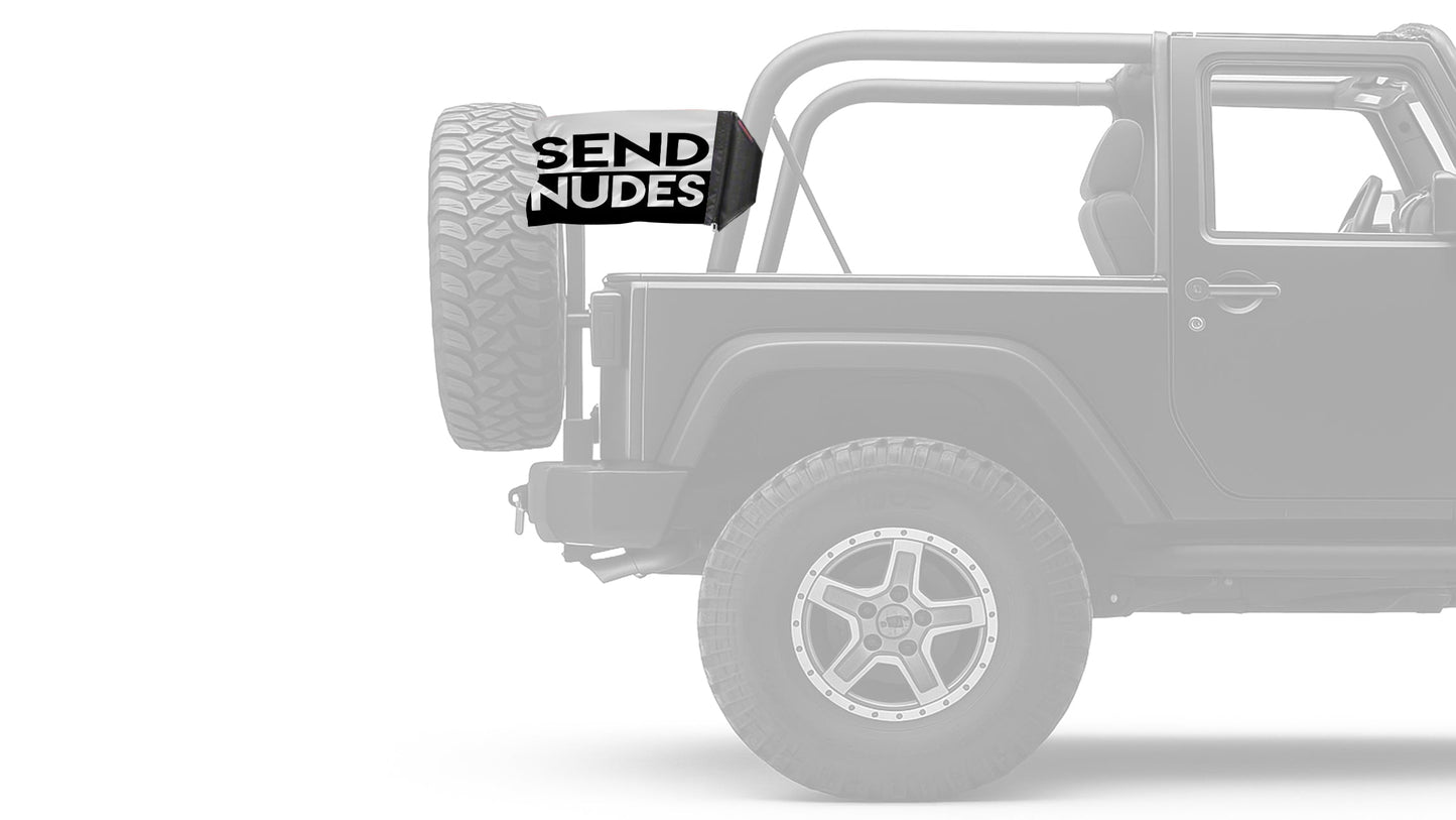 Send Nudes 12"x18" Forever Wave Flag for Jeep Wrangler JL 2-Door 2018-Present