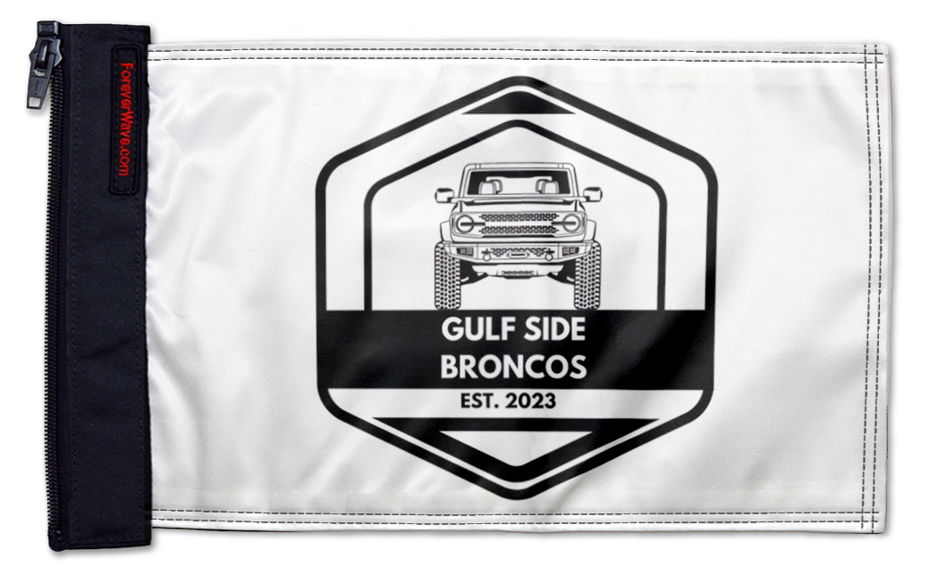 Gulf Side Broncos Flag 12"x18" Forever Wave Flag