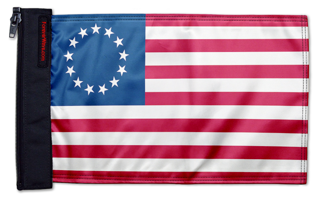 Betsy Ross 12"x18" Forever Wave Flag