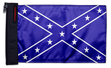 Confederate Blue 12"x18" Forever Wave Flag for Golf Carts