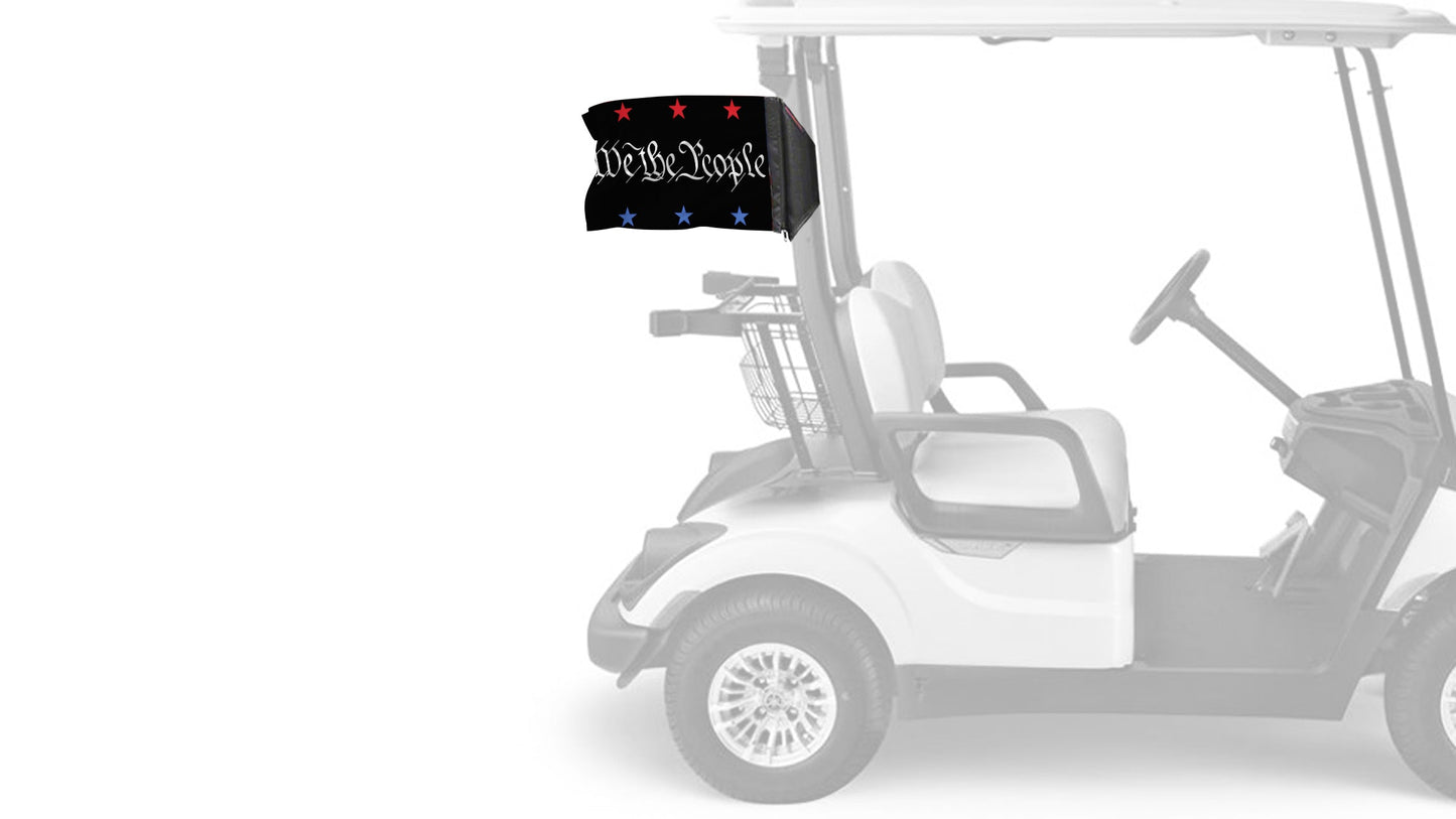 We The People 12"x18" Forever Wave Flag for Golf Carts