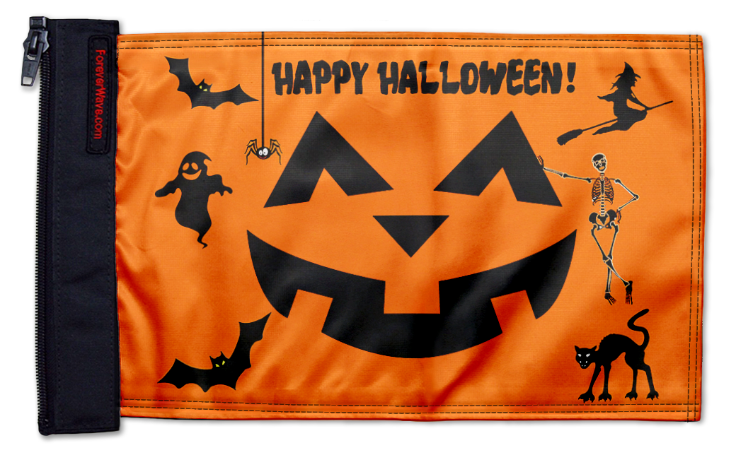 Happy Halloween 12"x18" Forever Wave Flag