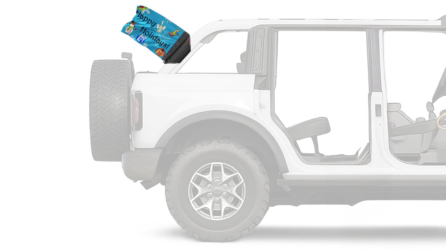 Happy Holidays 12"x18" Forever Wave Flag for Bronco