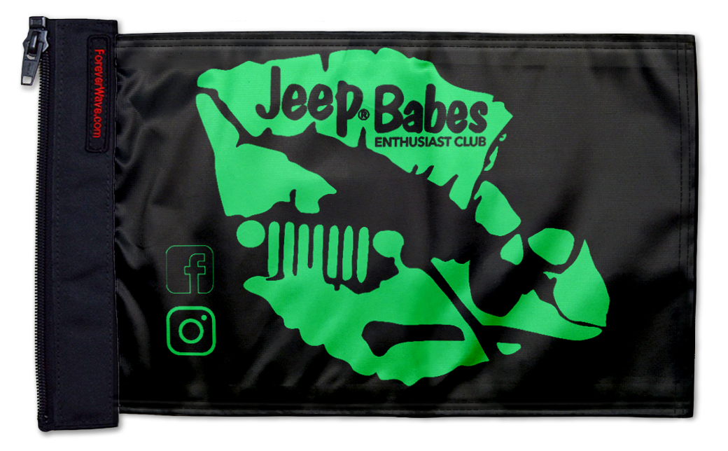 Jeep Babes Flag 12"x18" Forever Wave Flag