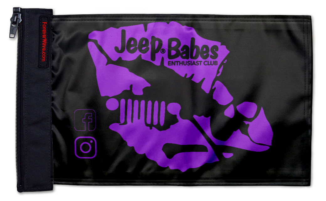 Jeep Babes Flag 12"x18" Forever Wave Flag
