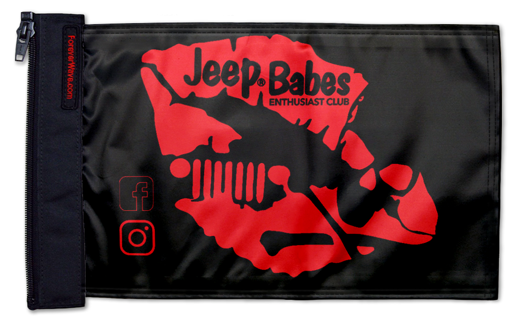 Jeep Babes Flag 12"x18" Forever Wave Flag