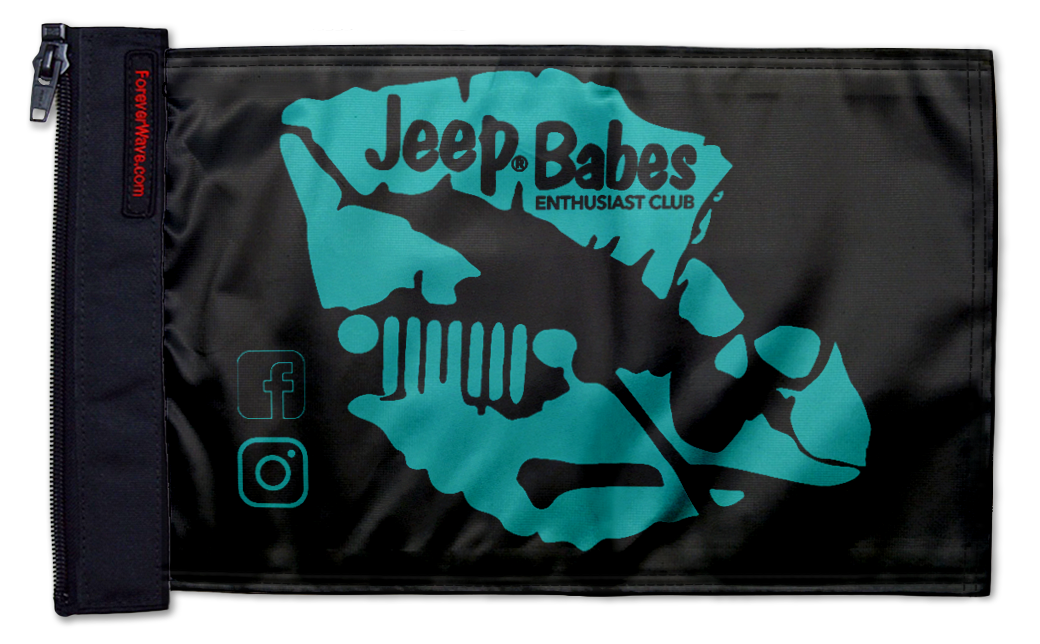 Jeep Babes Flag 12"x18" Forever Wave Flag