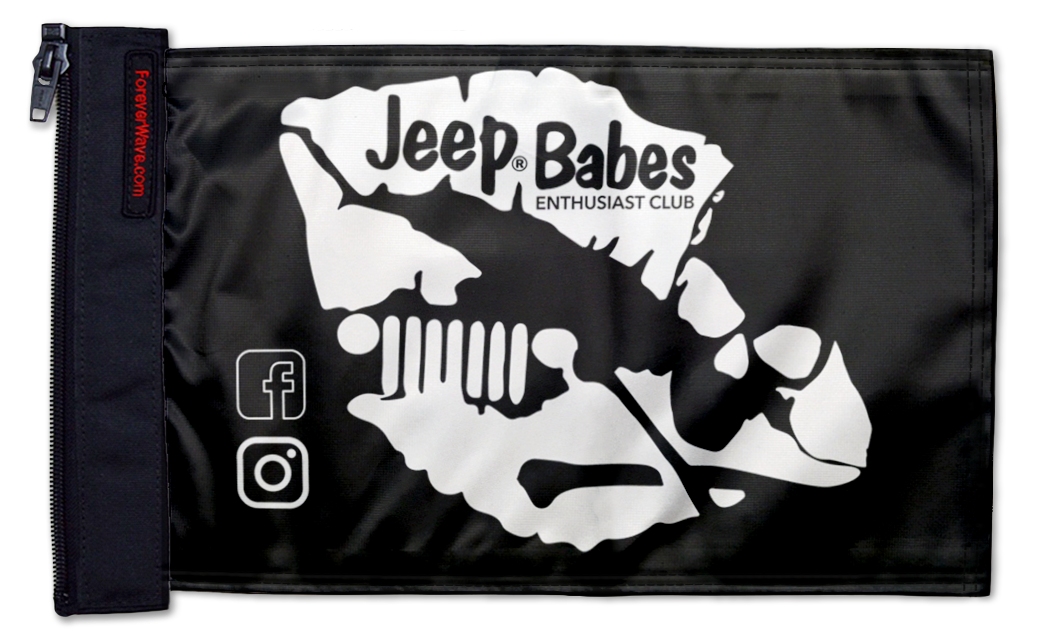 Jeep Babes Flag 12"x18" Forever Wave Flag
