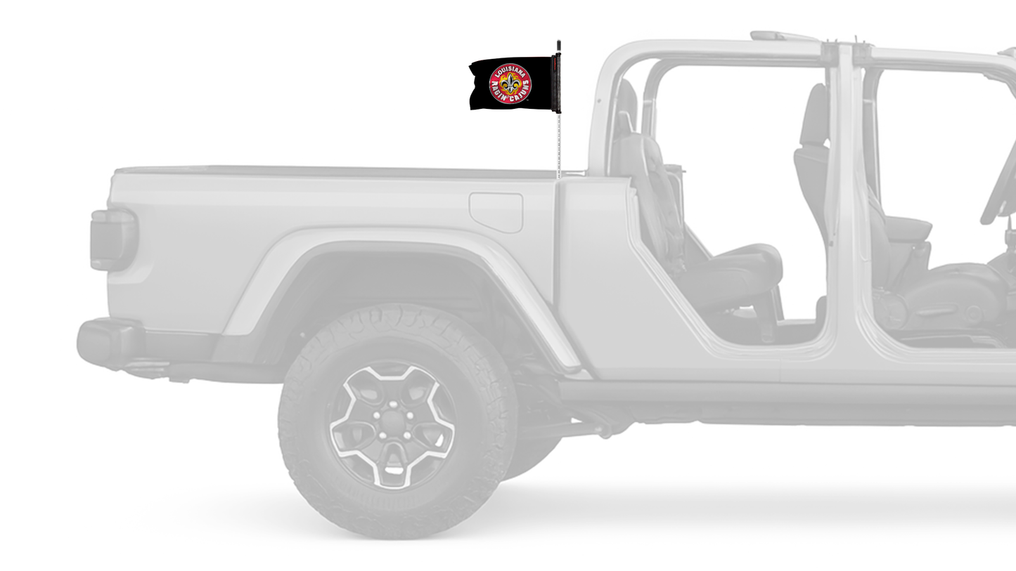 Louisiana Lafayette 11"x17" Forever Wave Flag for Jeep Gladiator JT