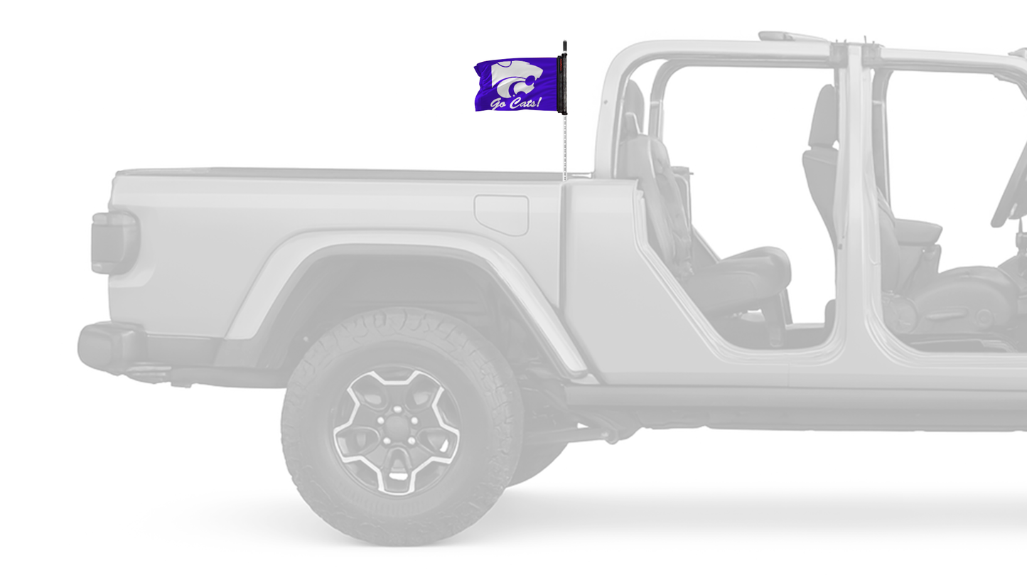 Kansas State 11"x17" Forever Wave Flag for Jeep Gladiator JT