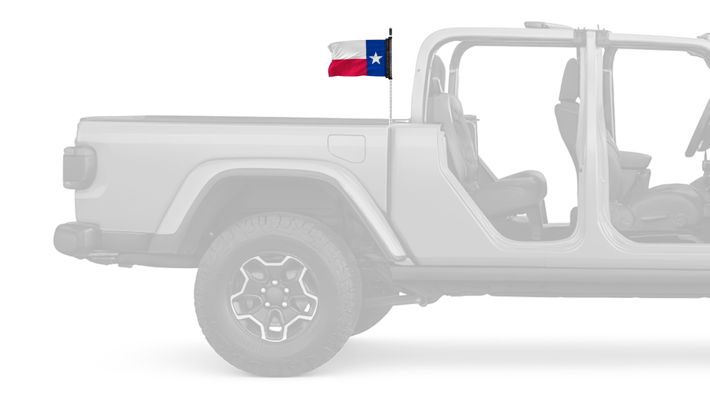 State Flag Texas 12"x18" Forever Wave Flag for Jeep Gladiator JT