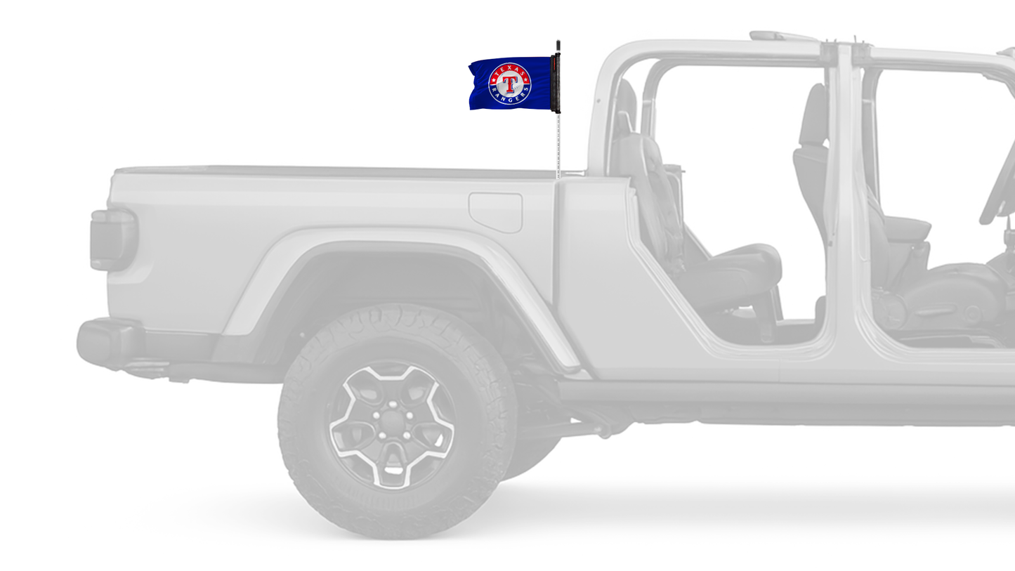 Texas Rangers 11"x17" Forever Wave Flag for Jeep Gladiator JT
