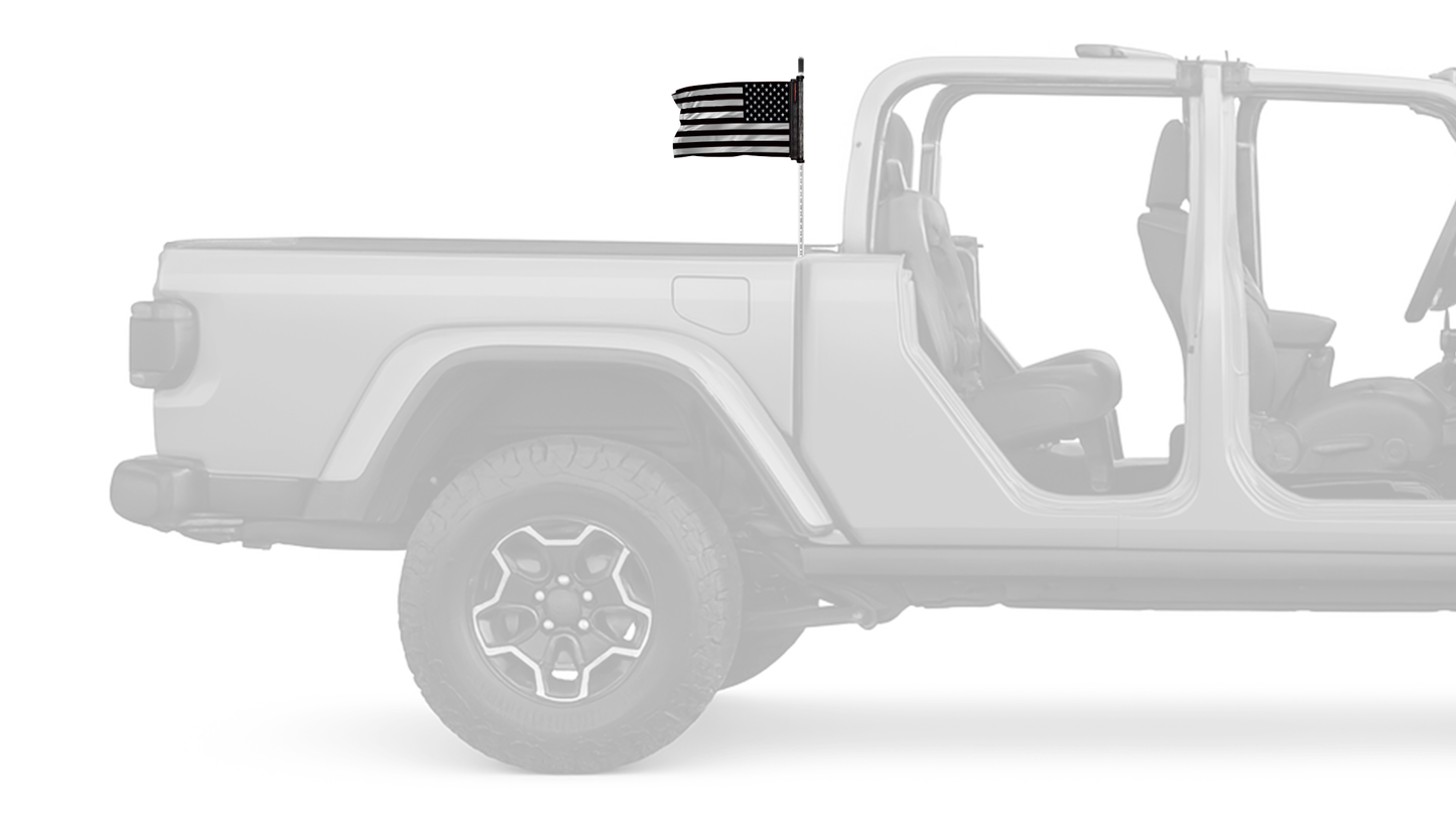 USA Subdued Tactical 12"x18" Forever Wave Flag for Jeep Gladiator JT