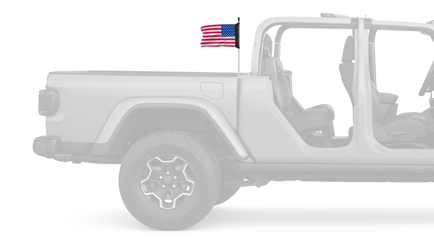 USA Ol' Glory - The Stars and Stripes 12"x18" Forever Wave Flag for Jeep Gladiator JT