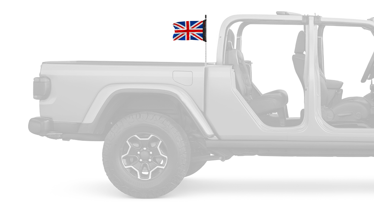 United Kingdom 12"x18" Forever Wave Flag for Jeep Gladiator JT