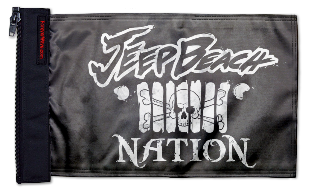 Jeep Beach Nation 12"x18" Forever Wave Flag