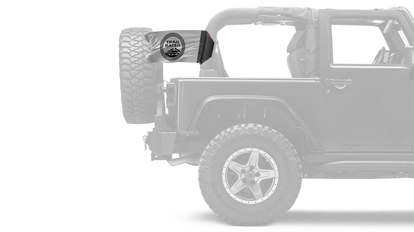 Trail Rated 12"x18" Forever Wave Flag for Jeep Wrangler YJ 1986-1995