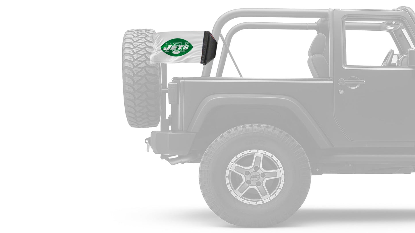 New York Jets 11"x17" Forever Wave Flag for Jeep Wrangler JKU 4-Door 2007-2018