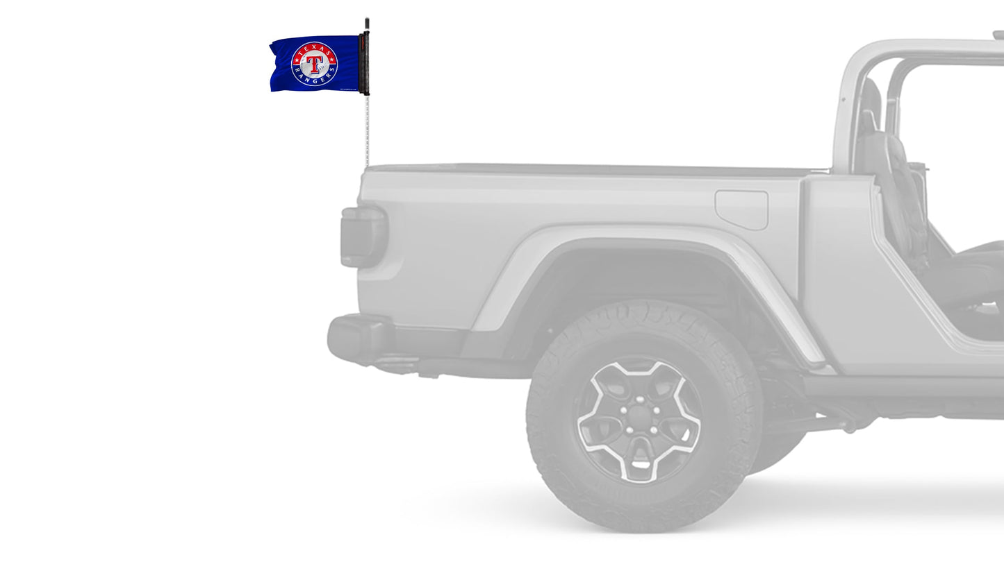 Texas Rangers 11"x17" Forever Wave Flag for Jeep Wrangler JKU 4-Door 2007-2018