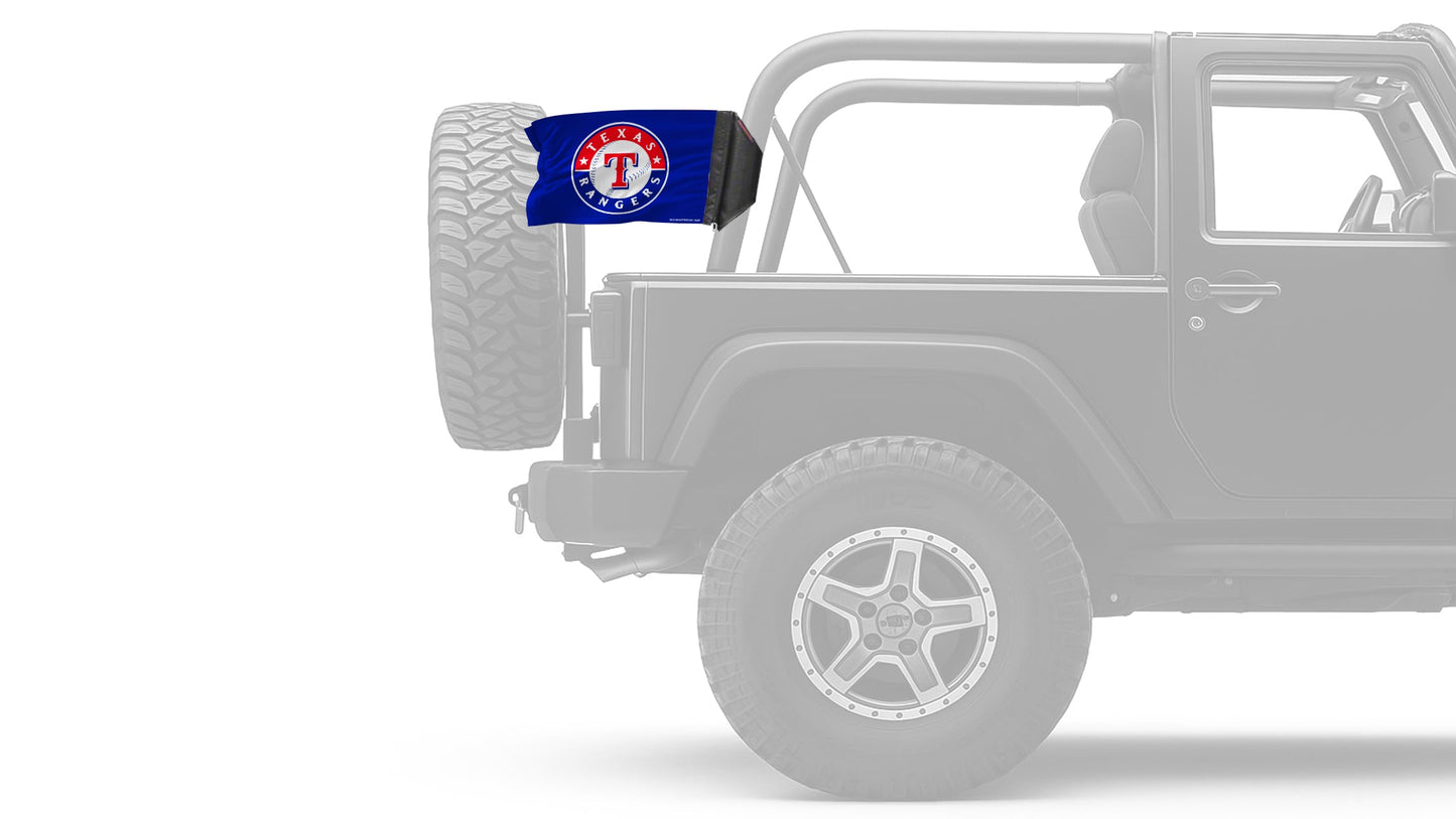 Texas Rangers 11"x17" Forever Wave Flag for Jeep Wrangler JKU 4-Door 2007-2018