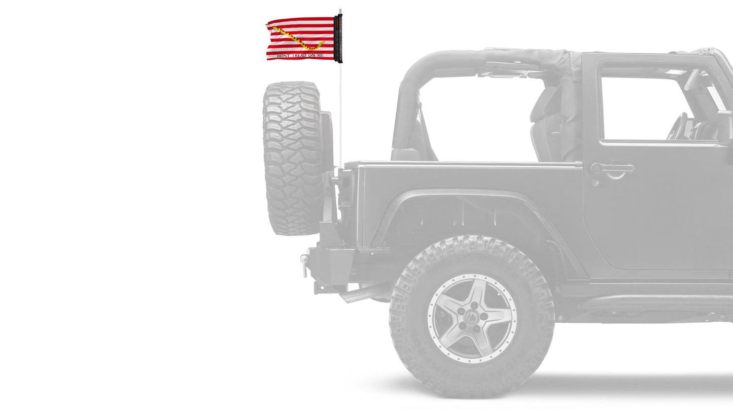 1st Navy Jack 12"x18" Forever Wave Flag for Jeep Wrangler JKU 4-Door 2007-2018