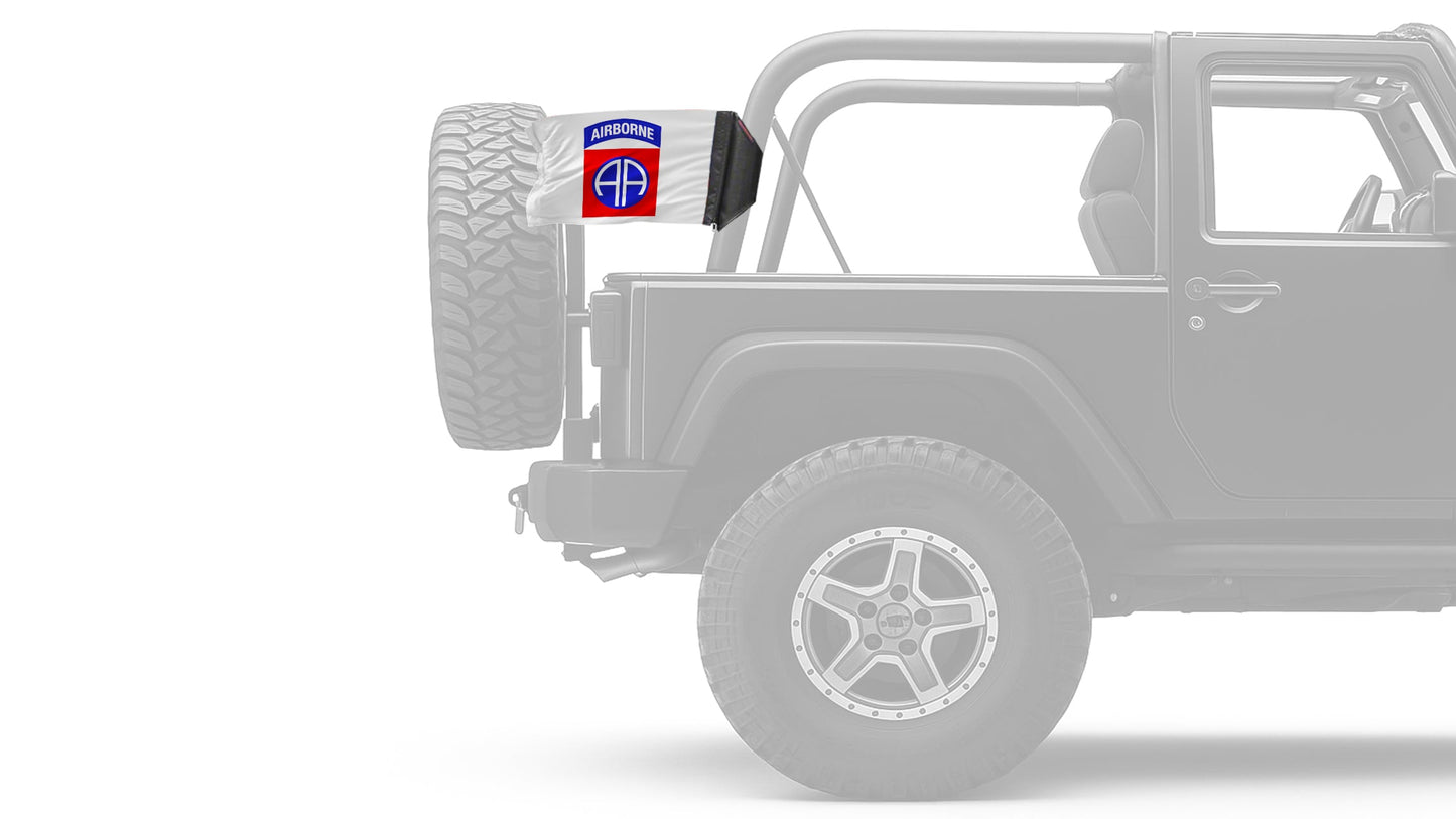 Airborne 82nd Division 12"x18" Forever Wave Flag for Jeep Wrangler JK 2-Door 2007-2018