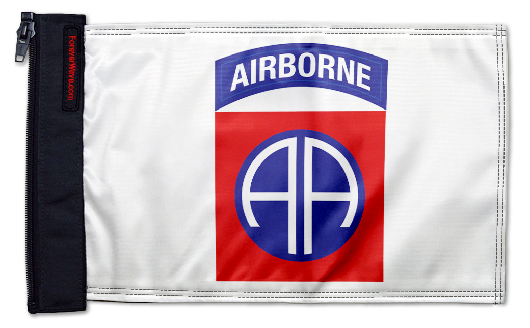 Airborne 82nd Division 12"x18" Forever Wave Flag for Jeep Wrangler JK 2-Door 2007-2018