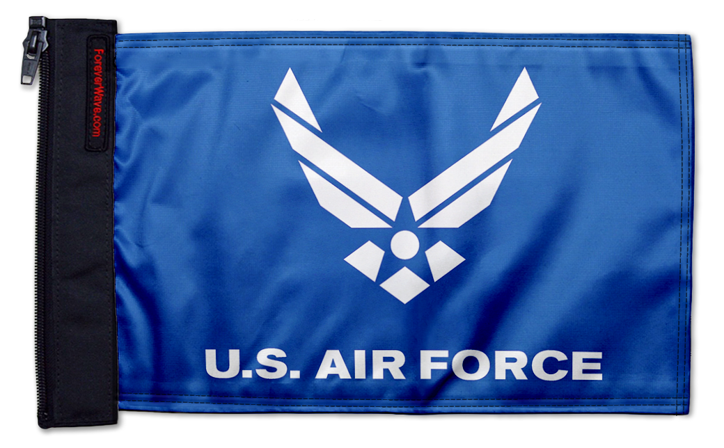 Air Force Blue12"x18" Forever Wave Flag for Jeep Wrangler TJ 1996-2006