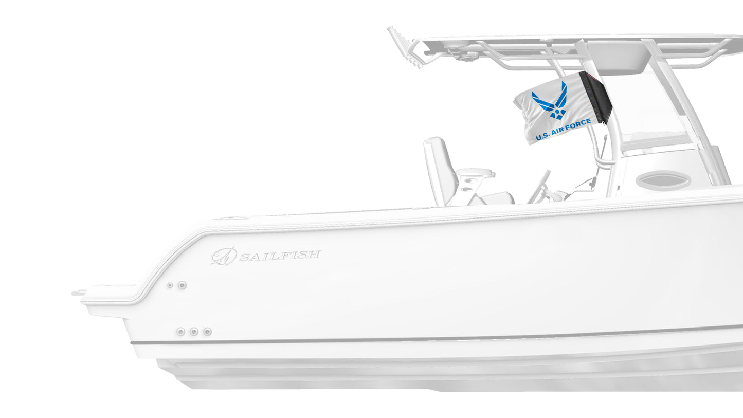 Air Force White 12"x18" Forever Wave Flag