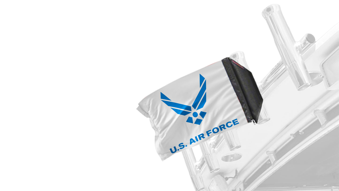 Air Force White 12"x18" Forever Wave Flag