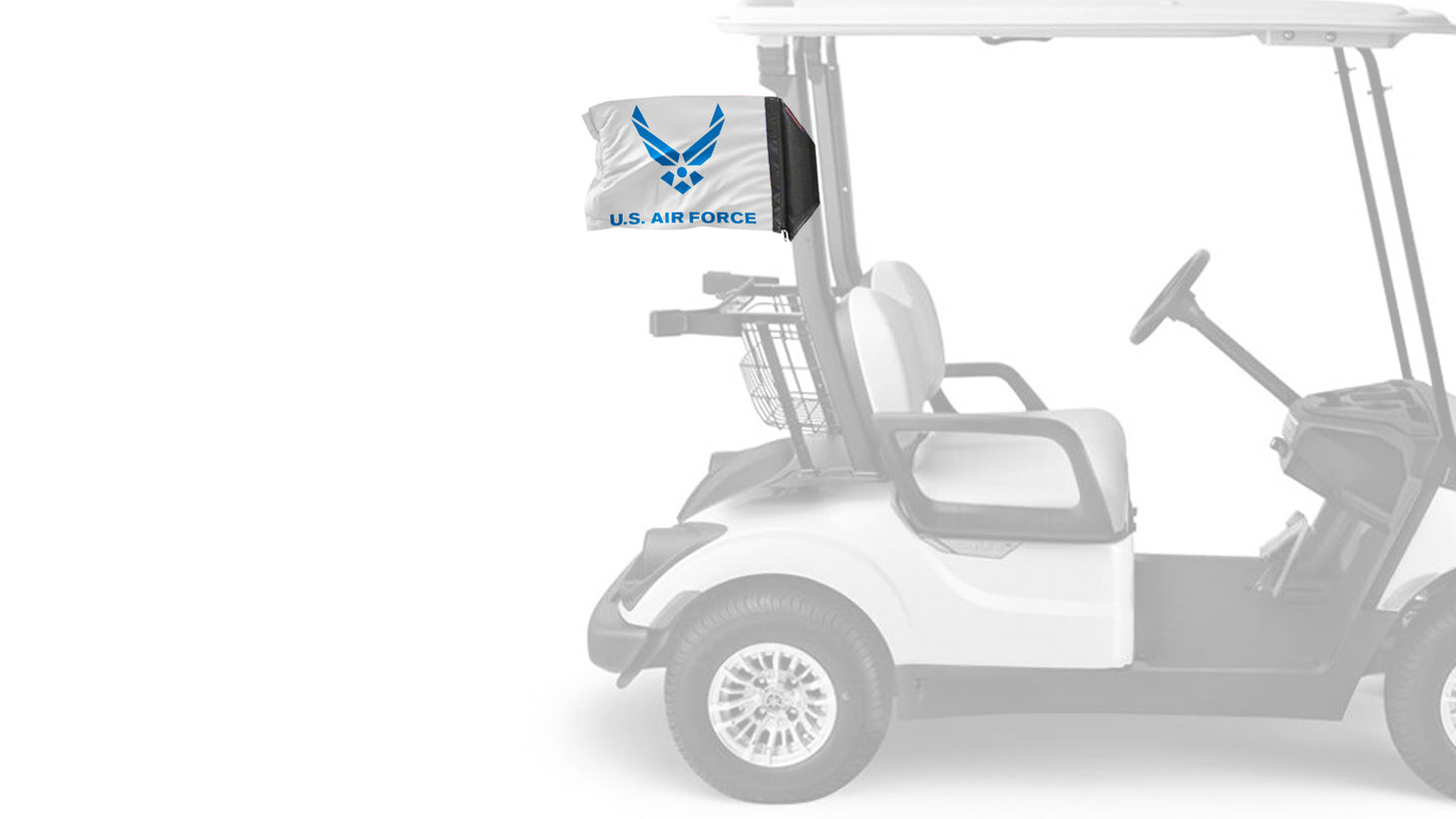 Air Force White 12"x18" Forever Wave Flag