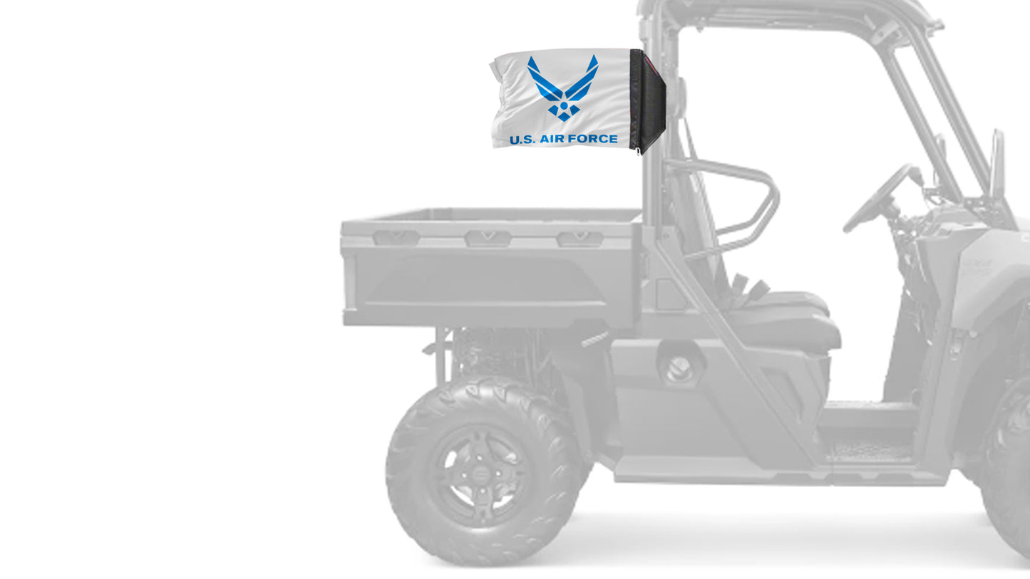 Air Force White 12"x18" Forever Wave Flag