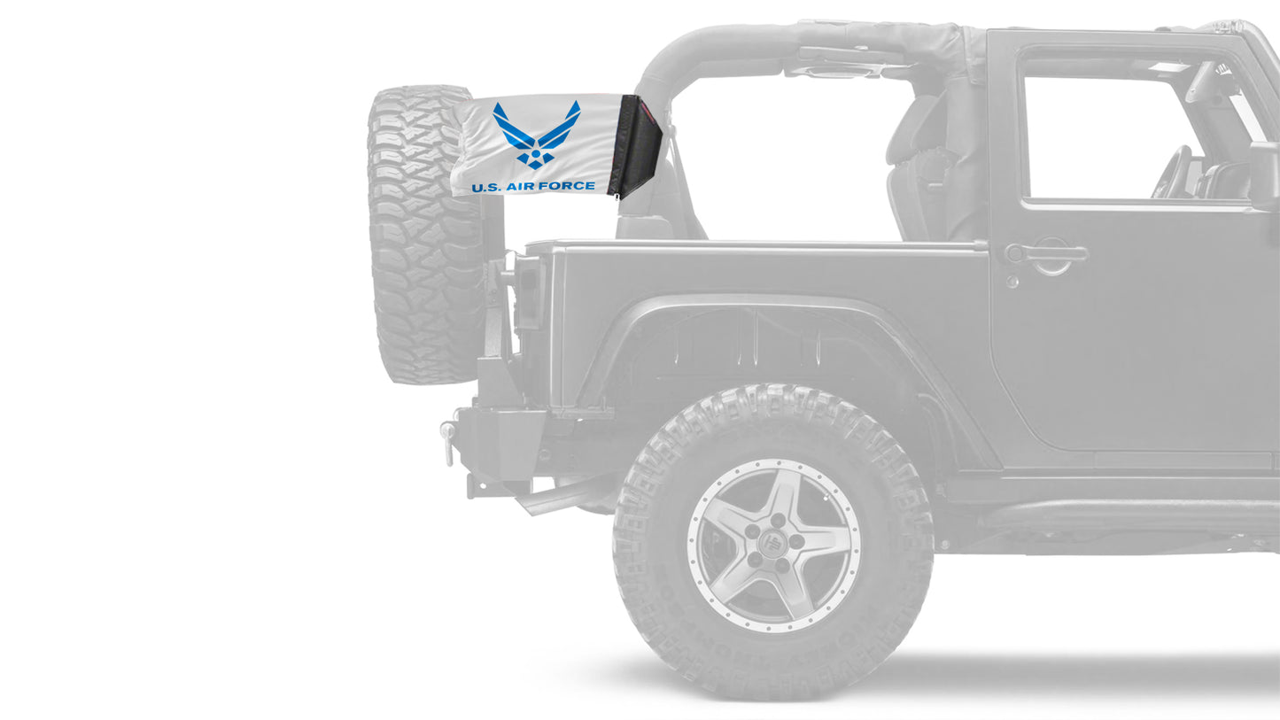 Air Force White 12"x18" Forever Wave Flag