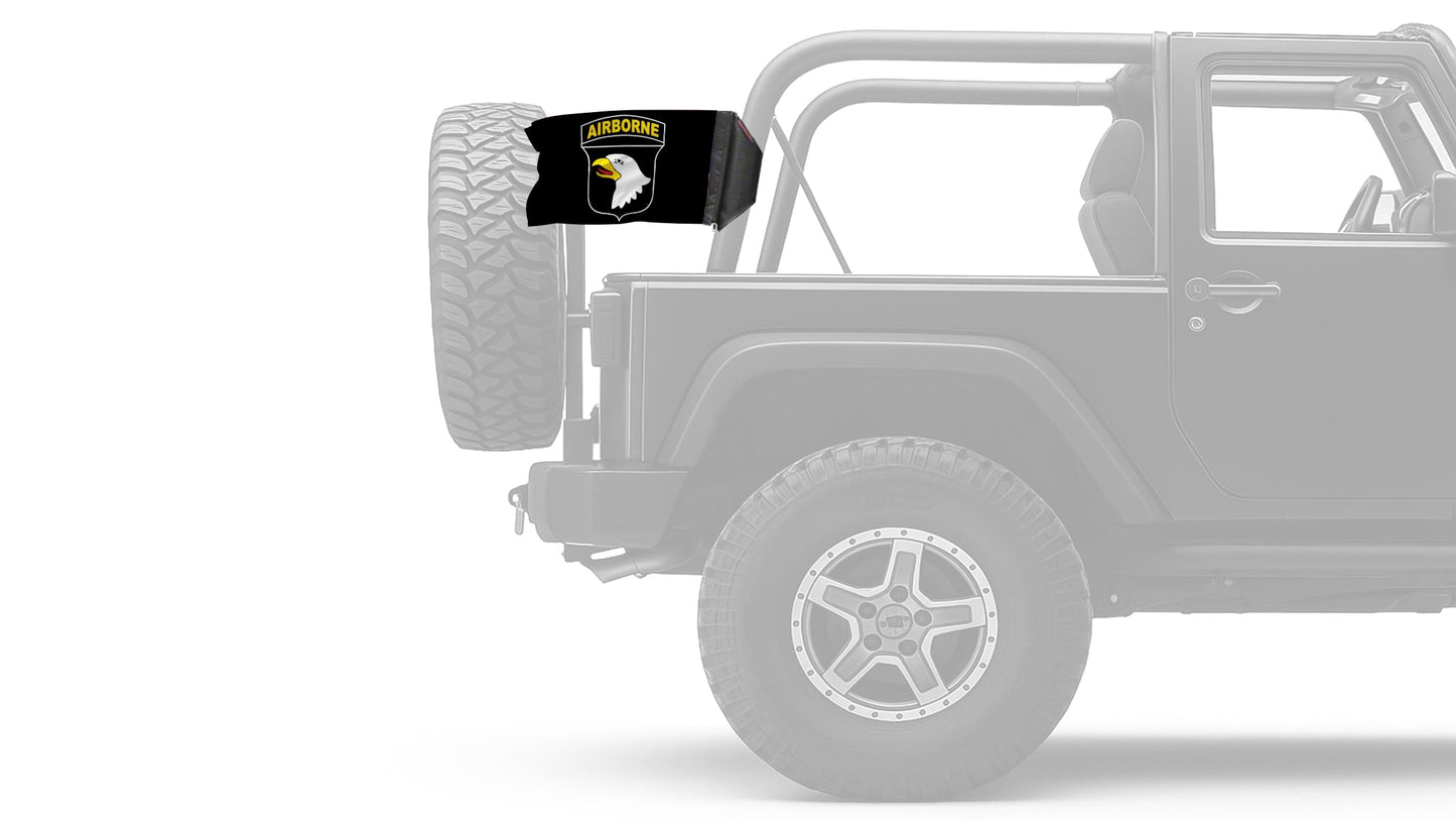 Airborne 101st Division 12"x18" Forever Wave Flag for Jeep Wrangler JKU 4-Door 2007-2018