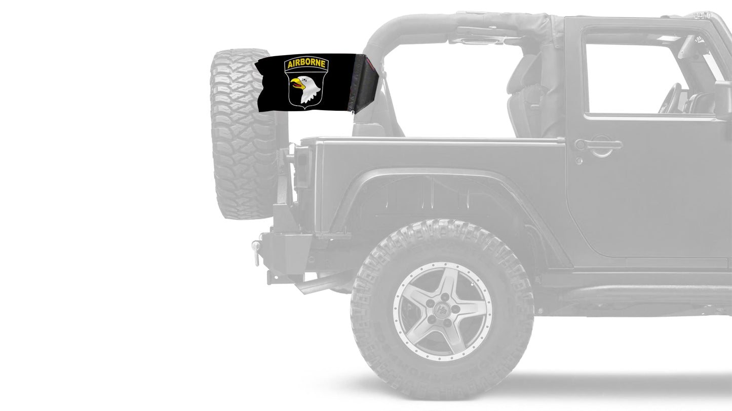 Airborne 101st Division 12"x18" Forever Wave Flag for Jeep Wrangler JK 2-Door 2007-2018