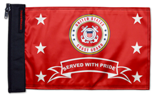 Coast Guard Served With Pride 12"x18" Forever Wave Flag for Jeep Wrangler JK 2-Door 2007-2018