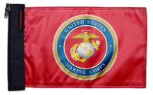 Marines Emblem 12"x18" Forever Wave Flag for Jeep Wrangler JLU 4-Door 2018-Present