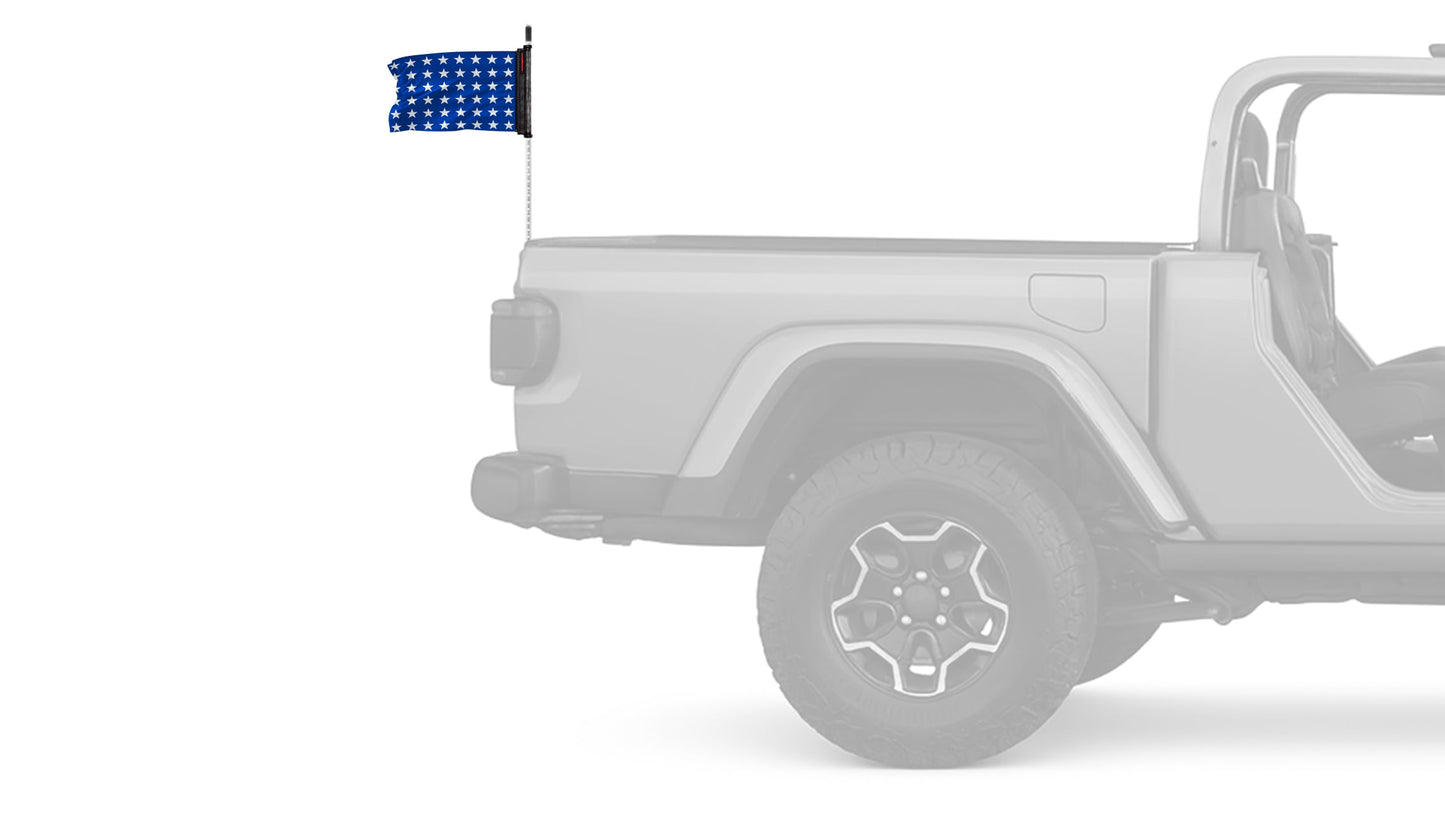 Naval Jack 12"x18" Forever Wave Flag for Jeep Wrangler JKU 4-Door 2007-2018
