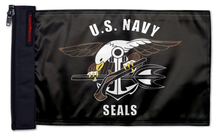 Navy Seals 12"x18" Forever Wave Flag for Jeep Wrangler CJ-7 and CJ-8 1976-1986