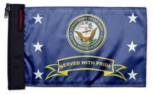 Navy Served With Pride 12"x18" Forever Wave Flag for UTVs