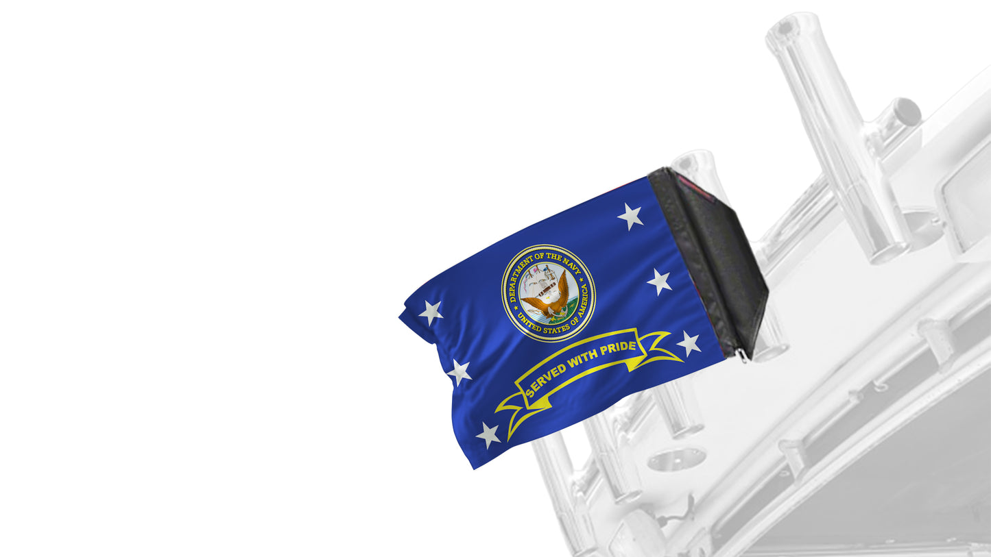 Navy Served With Pride 12"x18" Forever Wave Flag