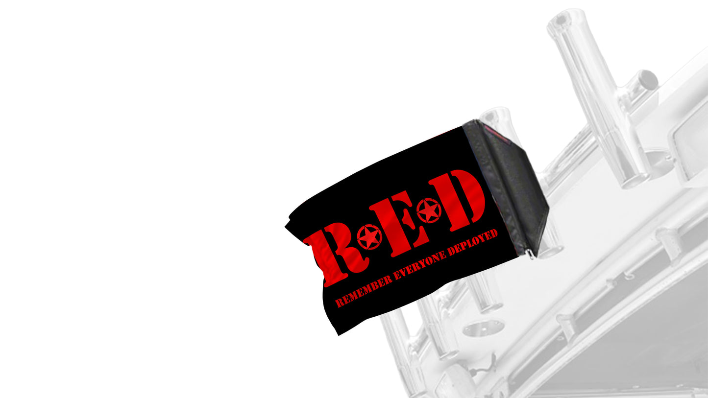 Remember Everyone Deployed 12"x18" Forever Wave Flag