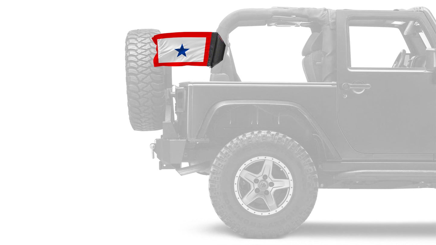 Service Blue Star12"x18" Forever Wave Flag for Jeep Wrangler TJ 1996-2006