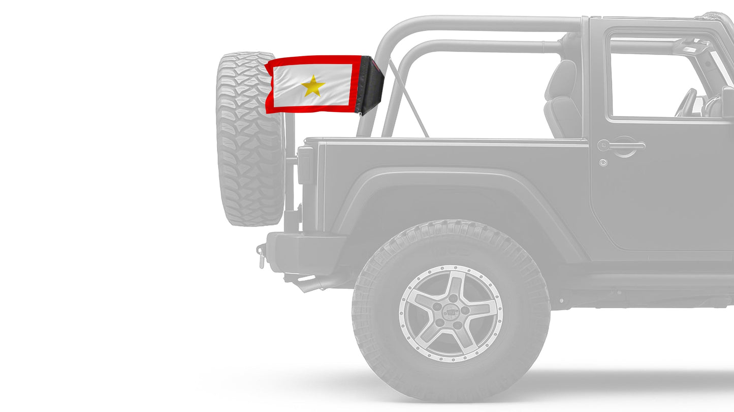 Service Gold Star12"x18" Forever Wave Flag for Jeep Wrangler JKU 4-Door 2007-2018