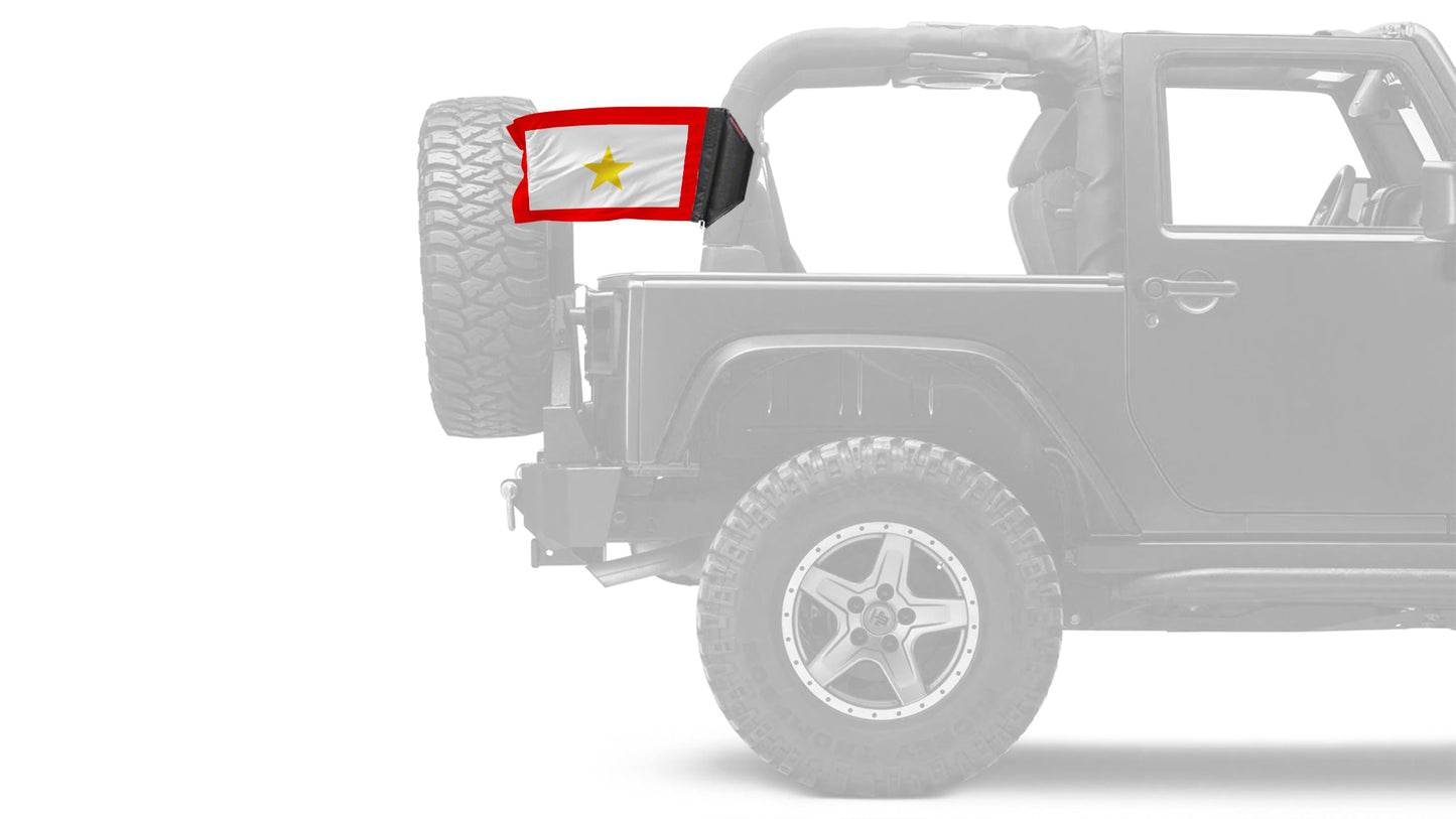 Service Gold Star12"x18" Forever Wave Flag for Jeep Wrangler TJ 1996-2006