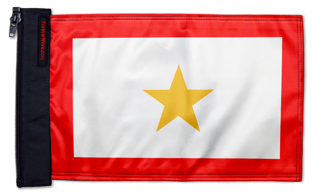 Service Flag Gold Star12"x18" Forever Wave Flag for Jeep Wrangler CJ-7 and CJ-8 1976-1986
