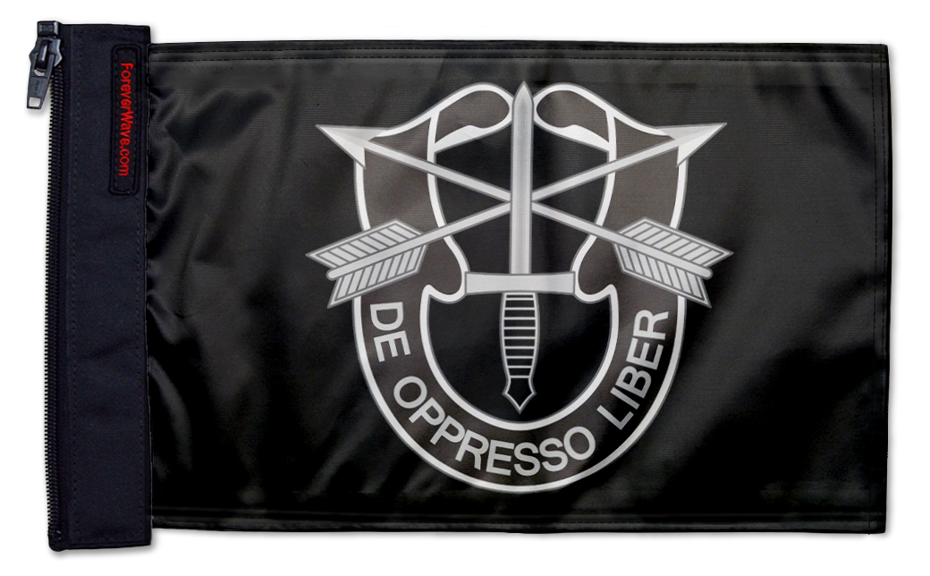 Special Forces 12"x18" Forever Wave Flag for Jeep Wrangler LJ 2003-2006