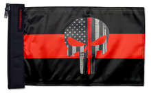 Thin Red Line Punisher 12"x18" Forever Wave Flag for Jeep Wrangler JK 2-Door 2007-2018