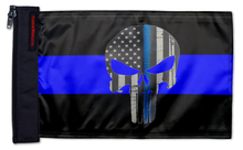 Thin Blue Line Punisher 12"x18" Forever Wave Flag for UTVs