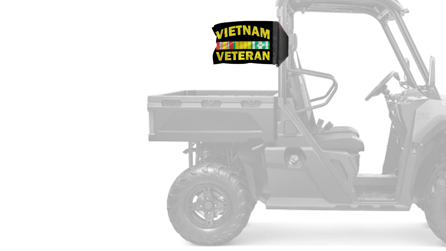 Vietnam Veteran 12"x18" Forever Wave Flag for UTVs